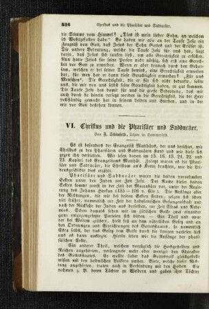 Christus und die Pharisäer und Sadducäer