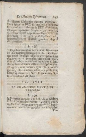 Cap. XVIII. De Commercio Mentis Et Corporis