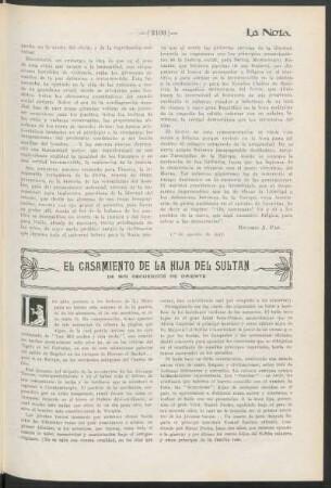El casamiento de la hija del sultán : De mis recuerdos de oriente
