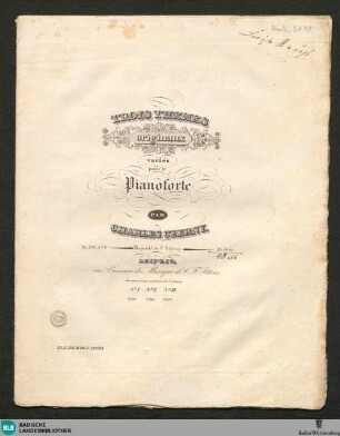 1: Trois themes originaux : variés pour le pianoforte; op. 270