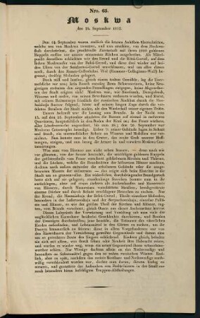 Nro. 65. Moskwa den 24. September 1812.