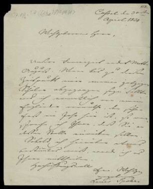 Brief von Louis Spohr an Franz Götze