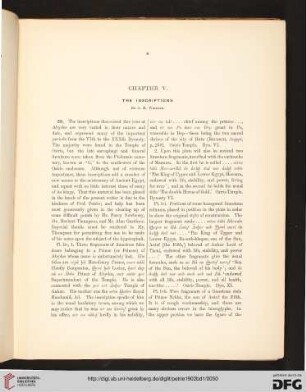 Chapter V: The Inscriptions [by A.E. Weigall]