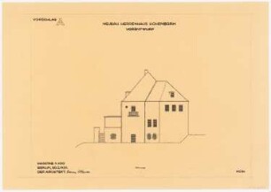 Herrenhaus Hohenborn bei Kassel Umbau: Südansicht 1:100