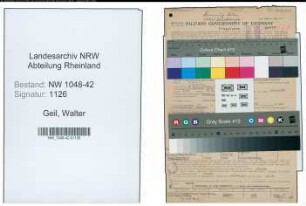 Entnazifizierung Walter Geil , geb. 16.02.1902 (Schlosser)