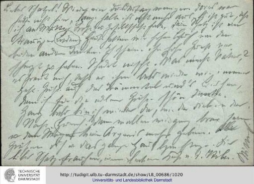 Postkarte vom 07.11.1906