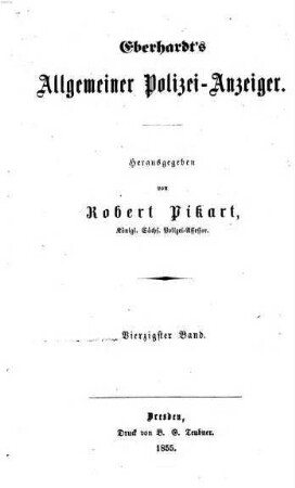 Eberhardt's allgemeiner Polizei-Anzeiger, 40. 1855 = Jan. - Juni