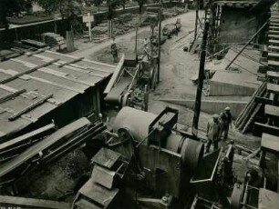 Anwendung der Betonpumpe Berlin-Hohenschönhausen, Deutschland, 1932