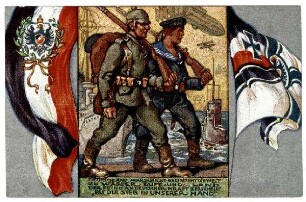 Neujahrs-Karten: Nr. 138m: Deutschland marschiert ...