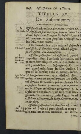Titulus XV. De Suspensione.