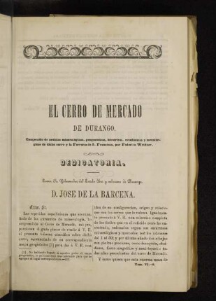 El Cerro de Mercado de Durango.