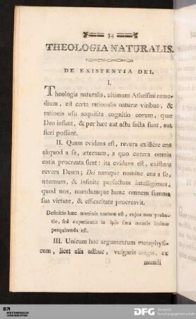 Theologia Naturalis.