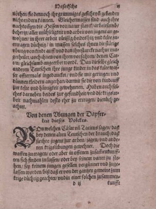 Von denen Obungen der Dapferkeit dieses Volckes.