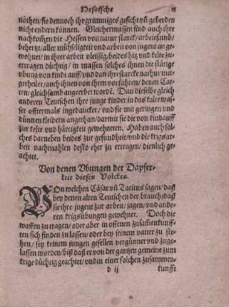 Von denen Obungen der Dapferkeit dieses Volckes.