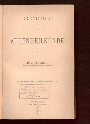 Grundzüge der Augenheilkunde