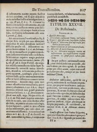 Titulus XXXVII. De Postulando.