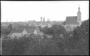 Groitzsch. Blick von der Wiprechtsburg auf Groitzsch