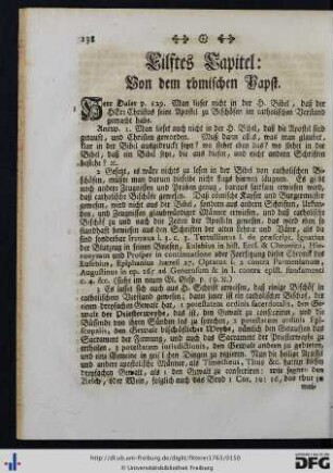 Eilftes Capitel. Von dem römischen Papst.