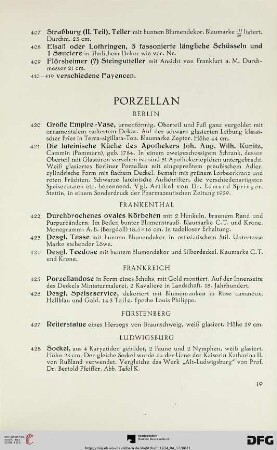 Porzellan (Nr. 420-470)