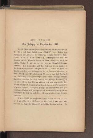 Zweites Kapitel. Der Feldzug in Mazedonien 1912.