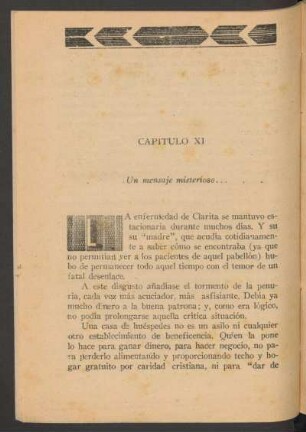 Capítulo XI - Un mensaje misterioso...