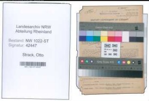 Entnazifizierung Otto Strack , geb. 15.01.1909 (Bahninspektor)
