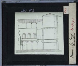 Florenz, Palazzo Pazzi : Schnitt, Zeichnung