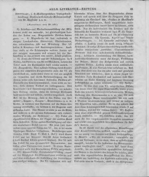 Heyfelder, J. F.: Studien im Gebiete der Heilwissenschaft. Bd. 1-2. Stuttgart: Hallberger 1838-39 (Beschluss von Nr. 157.)