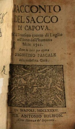 Racconto del Sacco di Capova