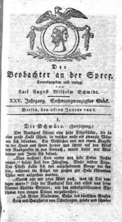 26. Stueck, 26. Juni 1826
