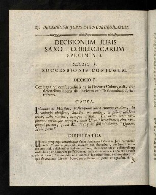 230-232, Decisio; Causa; Disputatio; Responsum