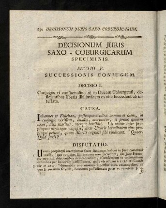 230-232, Decisio; Causa; Disputatio; Responsum