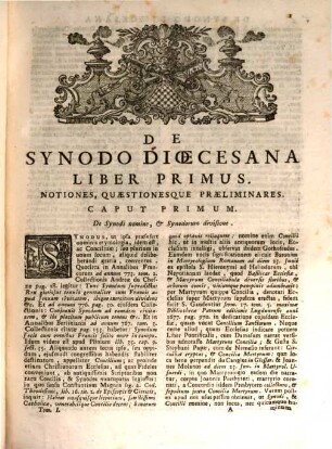 Sanctissimi Domini Nostri Benedicti Papae XIV. De Synodo Dioecesana : Libri Tredecim ; In Duos Tomos Distributi, 1