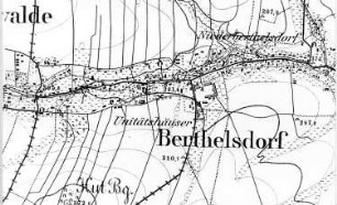 Berthelsdorf. Meßtischblatt, Sekt. Löbau, 1884