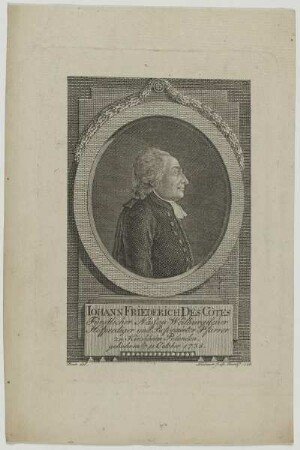 Bildnis des Iohann Friederich des Côtes