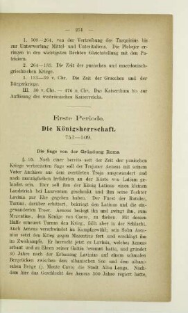 Erste Periode. Die Königsherrschaft. 753-509