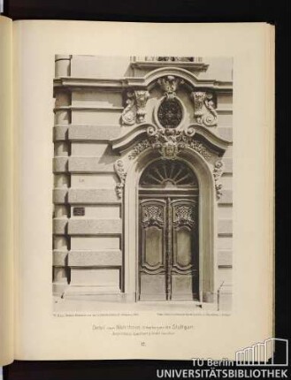 12. Detail zum Wohnhaus Silberburgstr. 189, Stuttgart. Architekten: Lambert & Stahl daselbst.