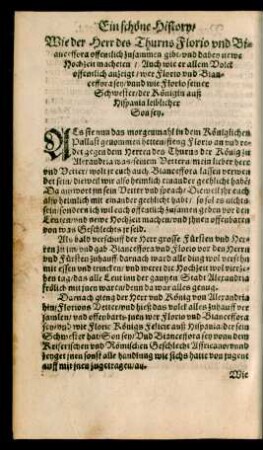 Wie der Herr des Thurns Florio und Bianceffora offentlich zusammen gibt/ ...