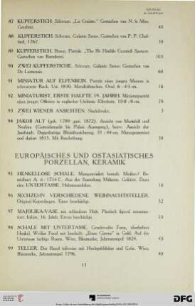Europäisches und Ostasiatische Porzellan, Keramik (Nr. 95-146)