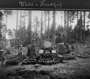 Erster Weltkrieg - "Kriegsansichten aus den Vogesen". "Wald-Friedhof"