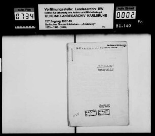 Berwangen, Israelitische Gemeinde Käufer: Politische Gemeinde Berwangen Lagerbuch-Nr. 85 Berwangen