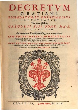Corpus iuris canonici. Vol. 1