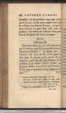 XCIV. Goût peu sûr