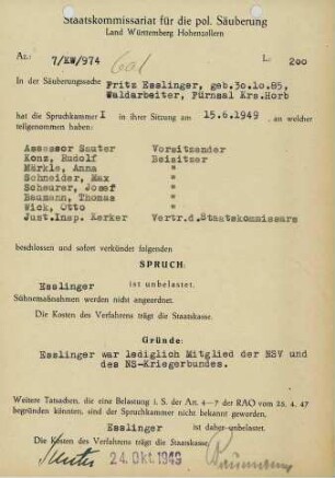 Esslinger, Fritz