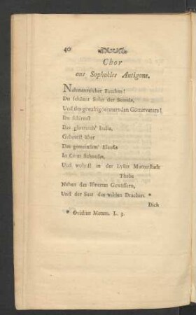 Chor aus Sophokles Antigone