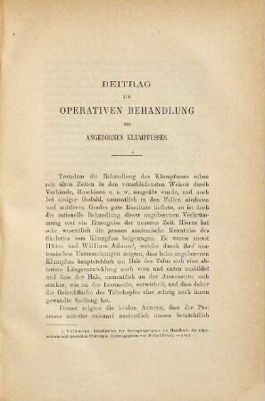 Beitrag zur operativen Behandlung des angebornen Klumpfusses : Inaug.-Diss.