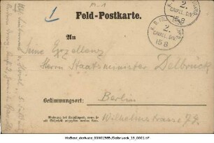 Familienkorrespondenz von Adelbert von Delbrück