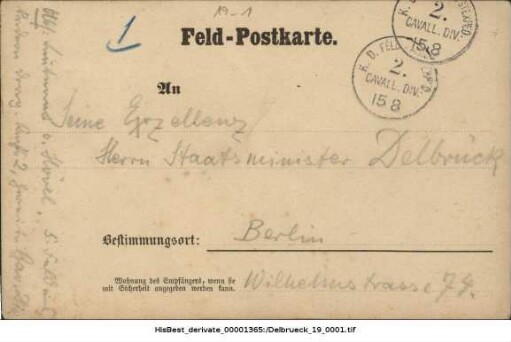 Familienkorrespondenz von Adelbert von Delbrück