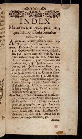 Index Materiarum praecipuarum