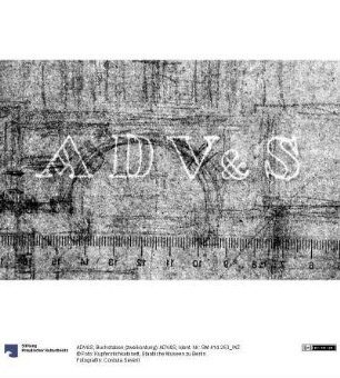 Buchstaben (zweikonturig): ADV&S